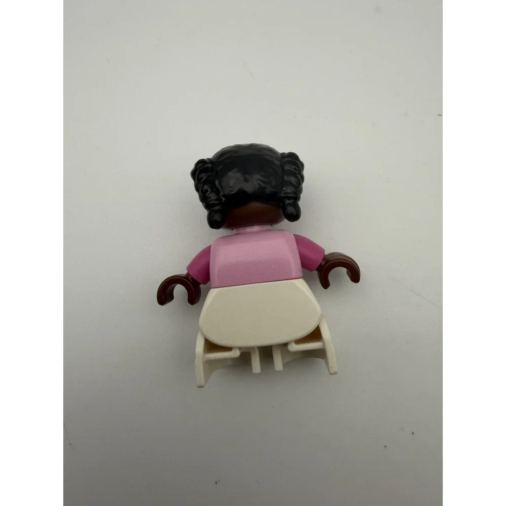 Lot Of 2 Lego Duplo People Figures. Two Girls Brown Tan Flower Heart You Gift